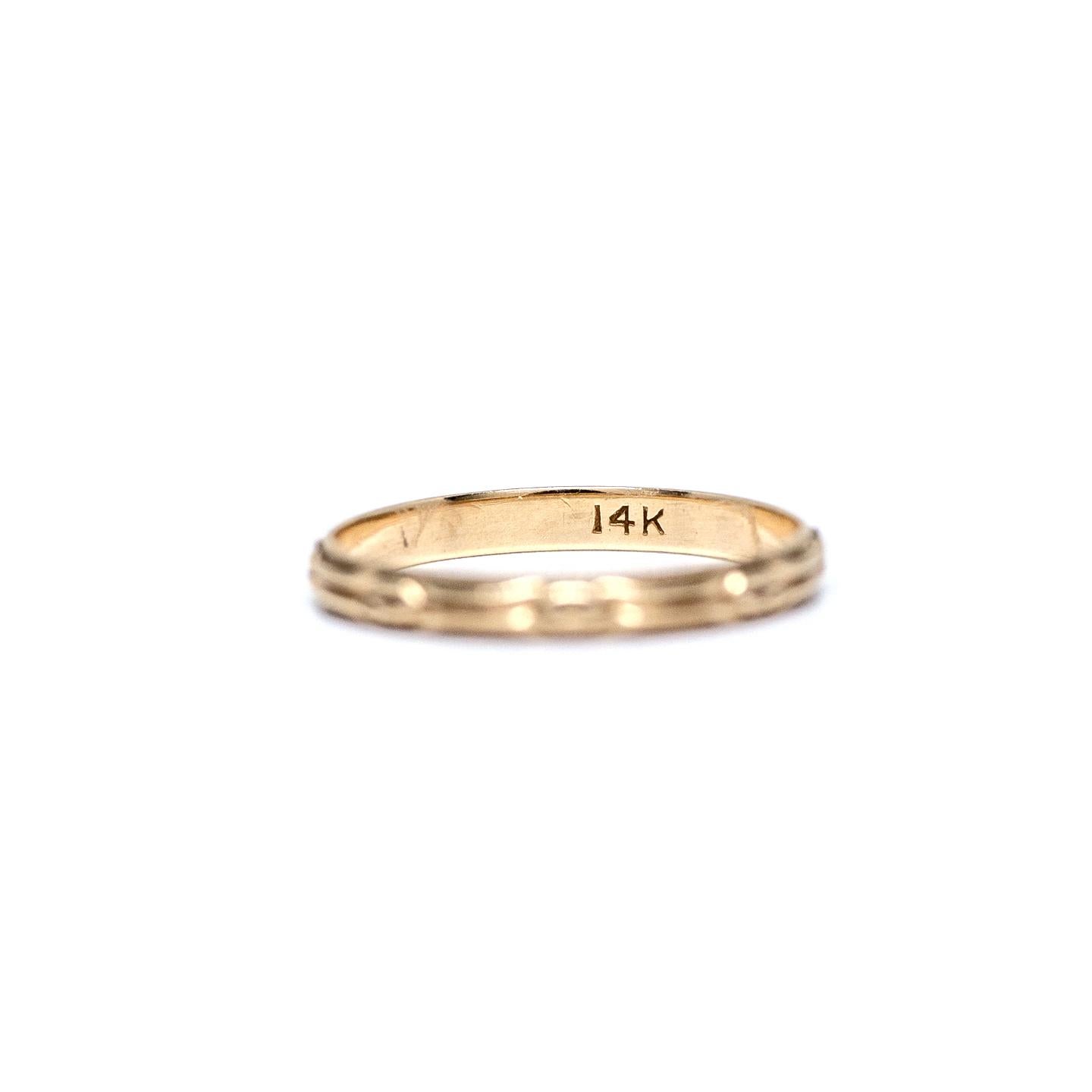 art deco wedding band gold