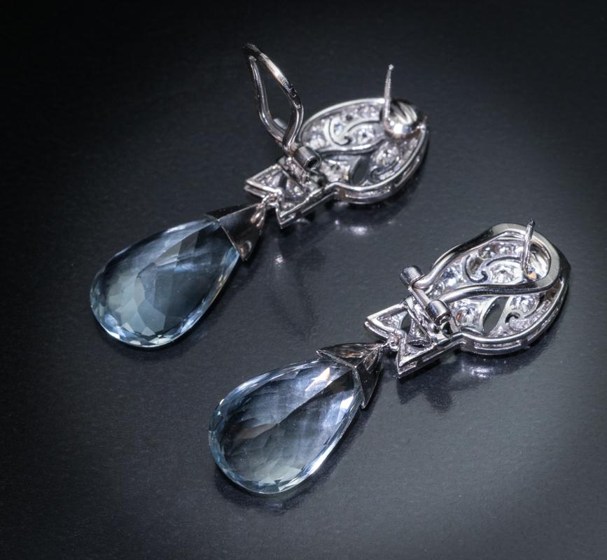 cartier aquamarine earrings