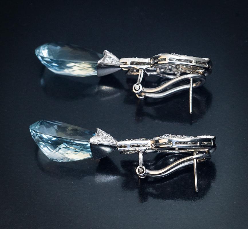 vintage aquamarine earrings