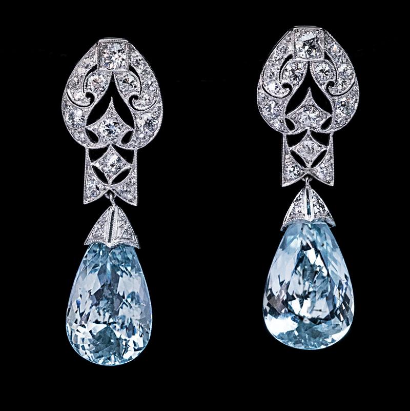 antique aquamarine earrings