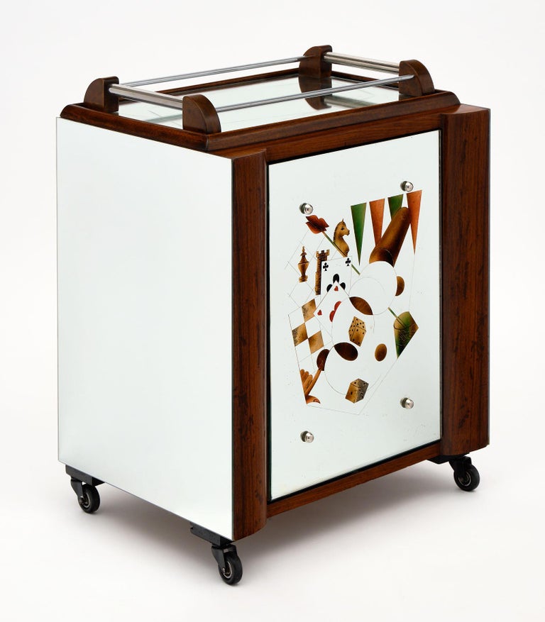 Art Deco Vintage Bar Cart at 1stDibs vintage art deco bar cart