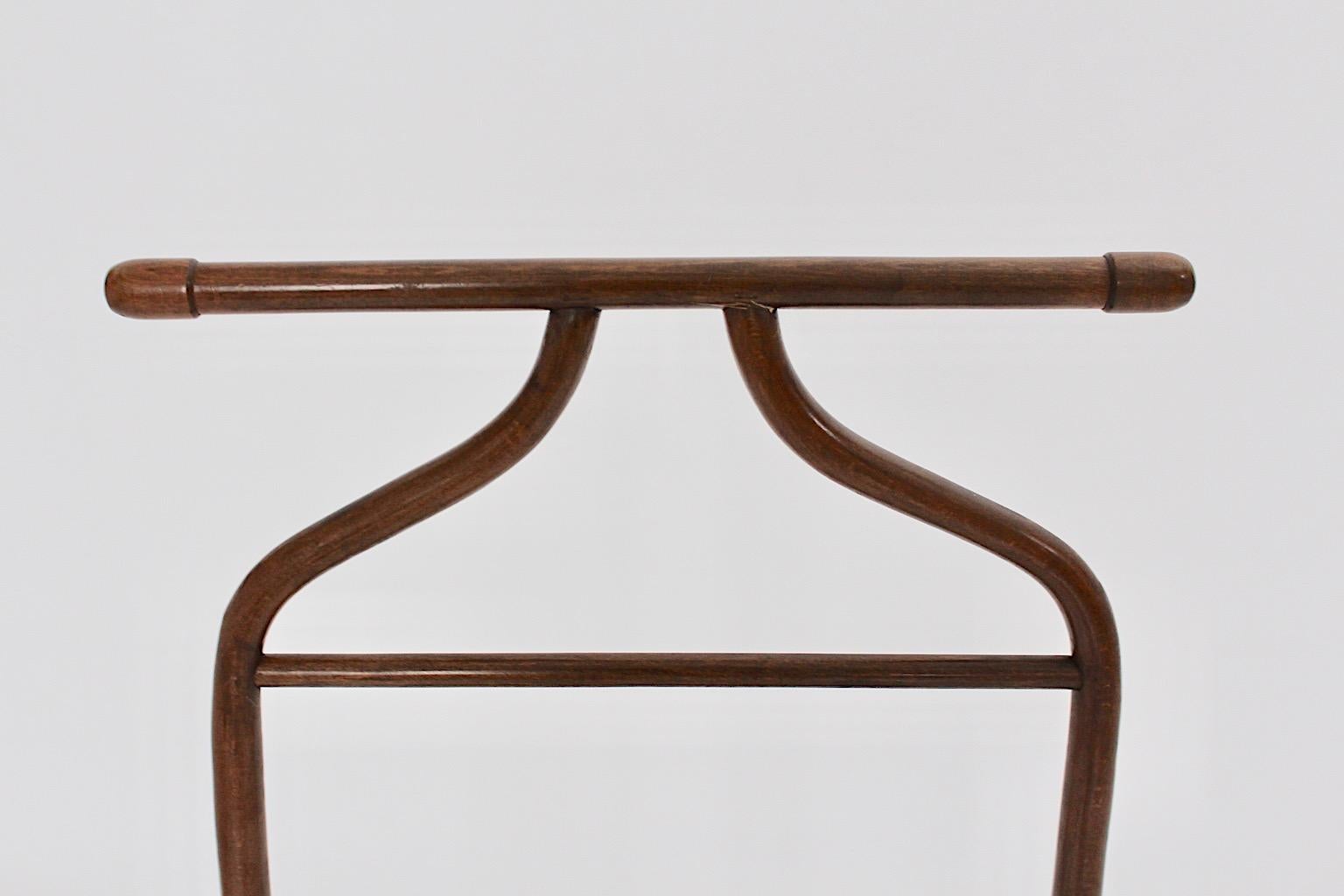 Early 20th Century Art Deco Vintage Bentwood Beech Valet Coat Rack by Thonet, Vienna, 1920s For Sale