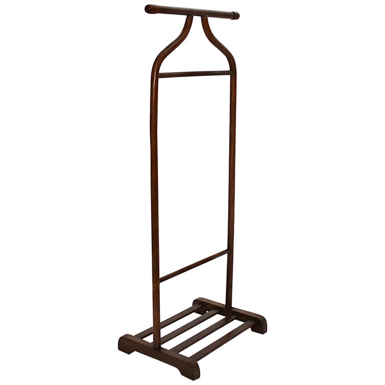Art Deco Vintage Bentwood Beech Valet Coat Rack by Thonet, Vienna
