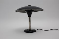Art Deco Vintage Black Chrome Table Lamp Desk Lamp Max Schumacher, 1934, Germany