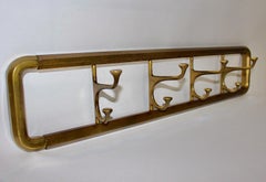 Art Deco Vintage Brass Coat Hooks or Coat Rack or Towel Rack 1930s Austria
