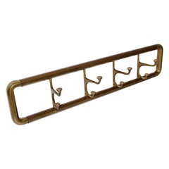 Art Deco Vintage Brass Coat Hooks or Coat Rack or Towel Rack 1930s Austria