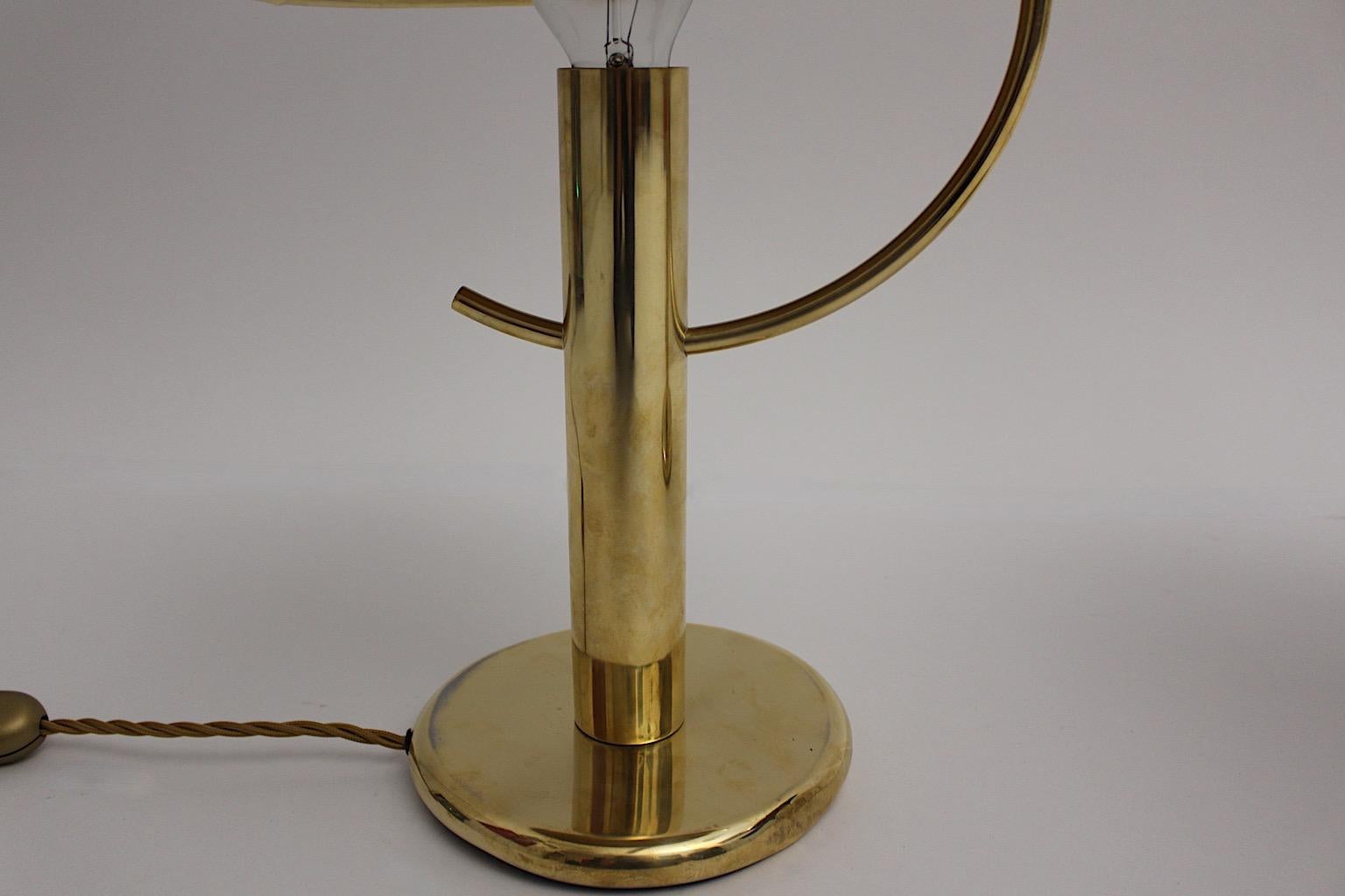 Art Deco Vintage Brass Table Lamps Nightstand Lamps Mushroom 1930s Sweden For Sale 10