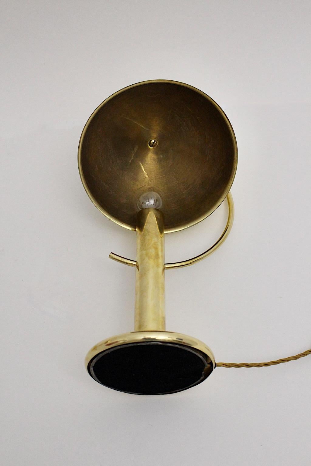 Art Deco Vintage Brass Table Lamps Nightstand Lamps Mushroom 1930s Sweden For Sale 12