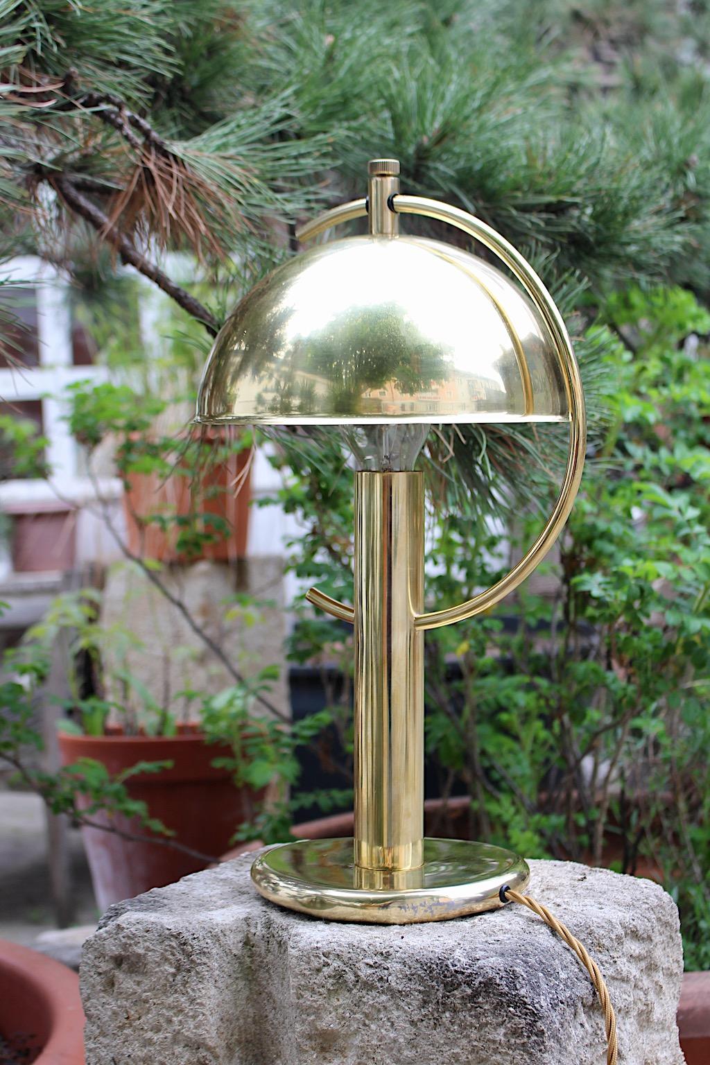 Art Deco Vintage Brass Table Lamps Nightstand Lamps Mushroom 1930s Sweden For Sale 13
