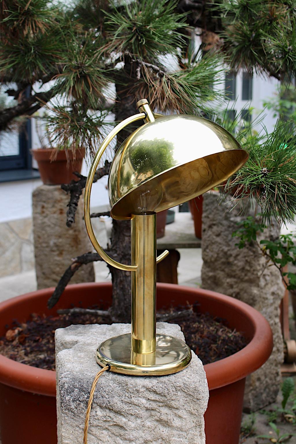 Art Deco Vintage Brass Table Lamps Nightstand Lamps Mushroom 1930s Sweden For Sale 14