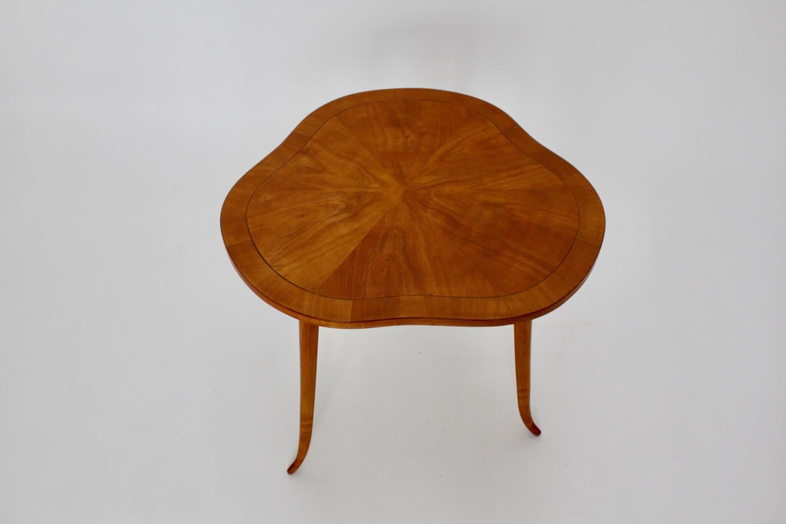 Early 20th Century Art Deco Vintage Cherry Side Table by Josef Frank for Haus and Garten Austria
