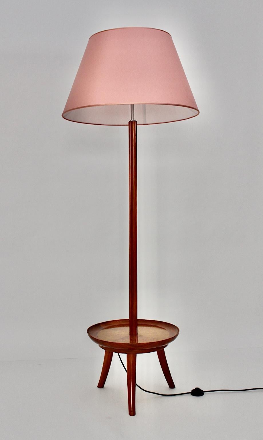 art deco floor lamp with table