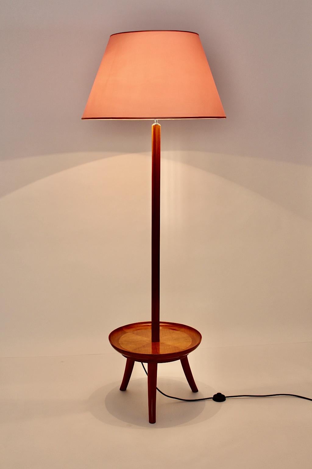 vintage floor lamp with table