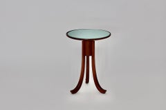 Art Deco Vintage Coffee Table Side Table Oak Teal Glass Josef Frank 1930s Vienna