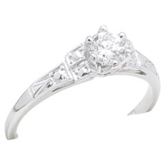 Art Deco Retro Diamond Engagement Ring