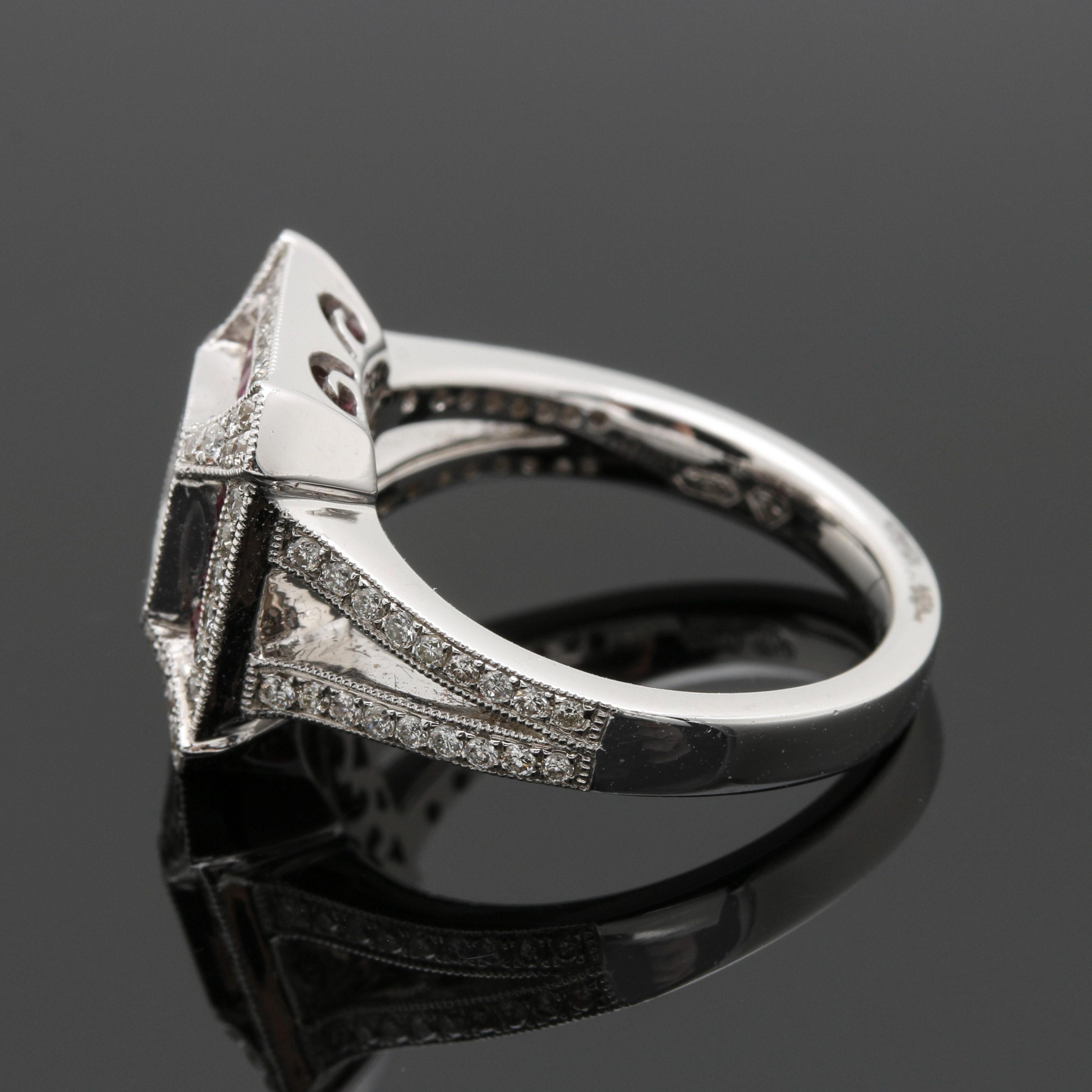 For Sale:  Art Deco Vintage Diamond Engagement Ring Antique Diamond White Gold Fashion Ring 4