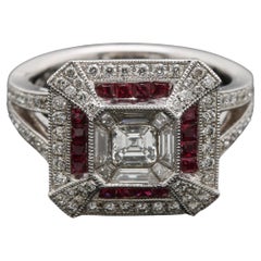 Art Deco Vintage Diamond Engagement Ring Antique Diamond White Gold Fashion Ring