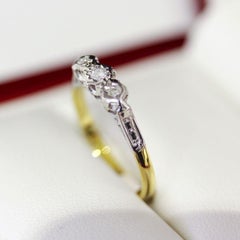 Art Deco Vintage Diamond Trilogy Ring