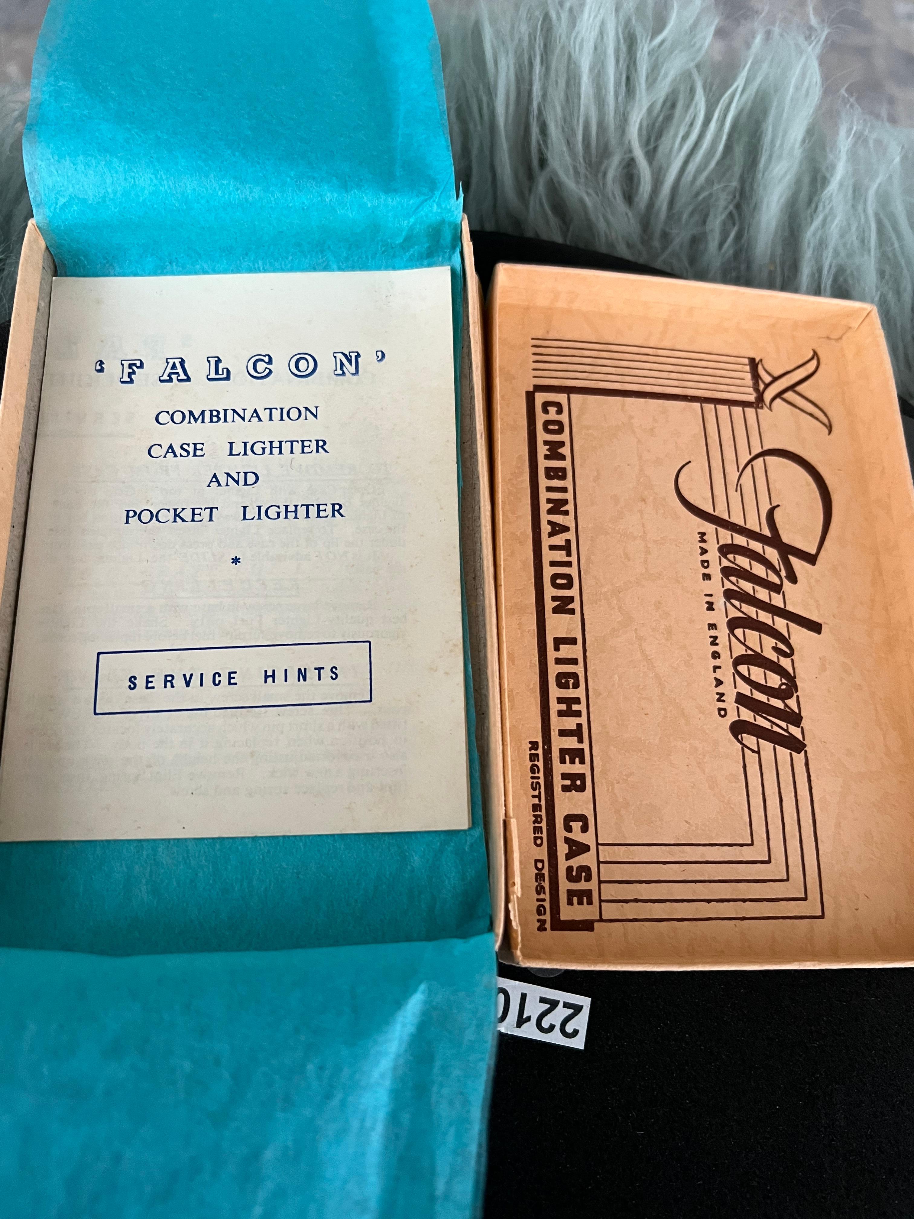Art Deco Vintage Falcon Combination Lighter and Cigarette Case 8