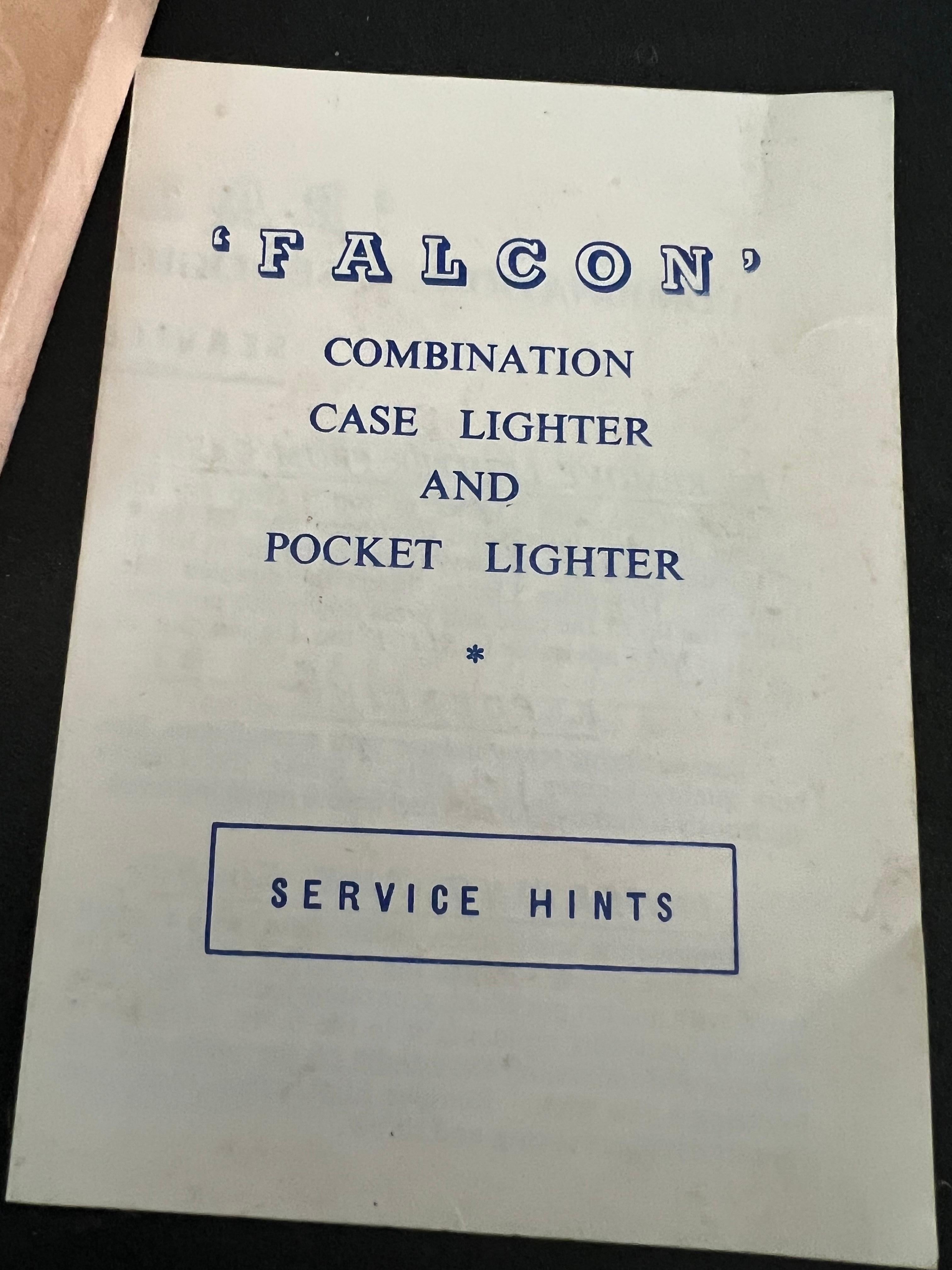 Art Deco Vintage Falcon Combination Lighter and Cigarette Case 9