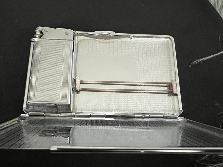 Art Deco Vintage Falcon Combination Lighter and Cigarette Case at 1stDibs