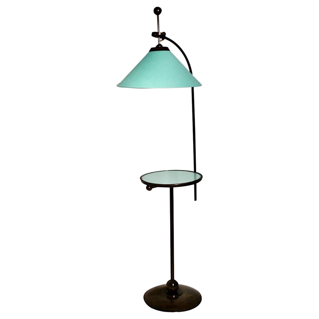 Lampada da terra Art Deco Vintage Tavolo in metallo ottonato Greene & Greene circa 1925 Austria