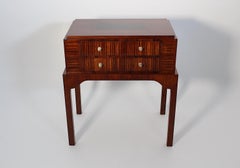 Art Deco Vintage Freestanding Walnut Chest Geometric Pattern circa 1925 Austria
