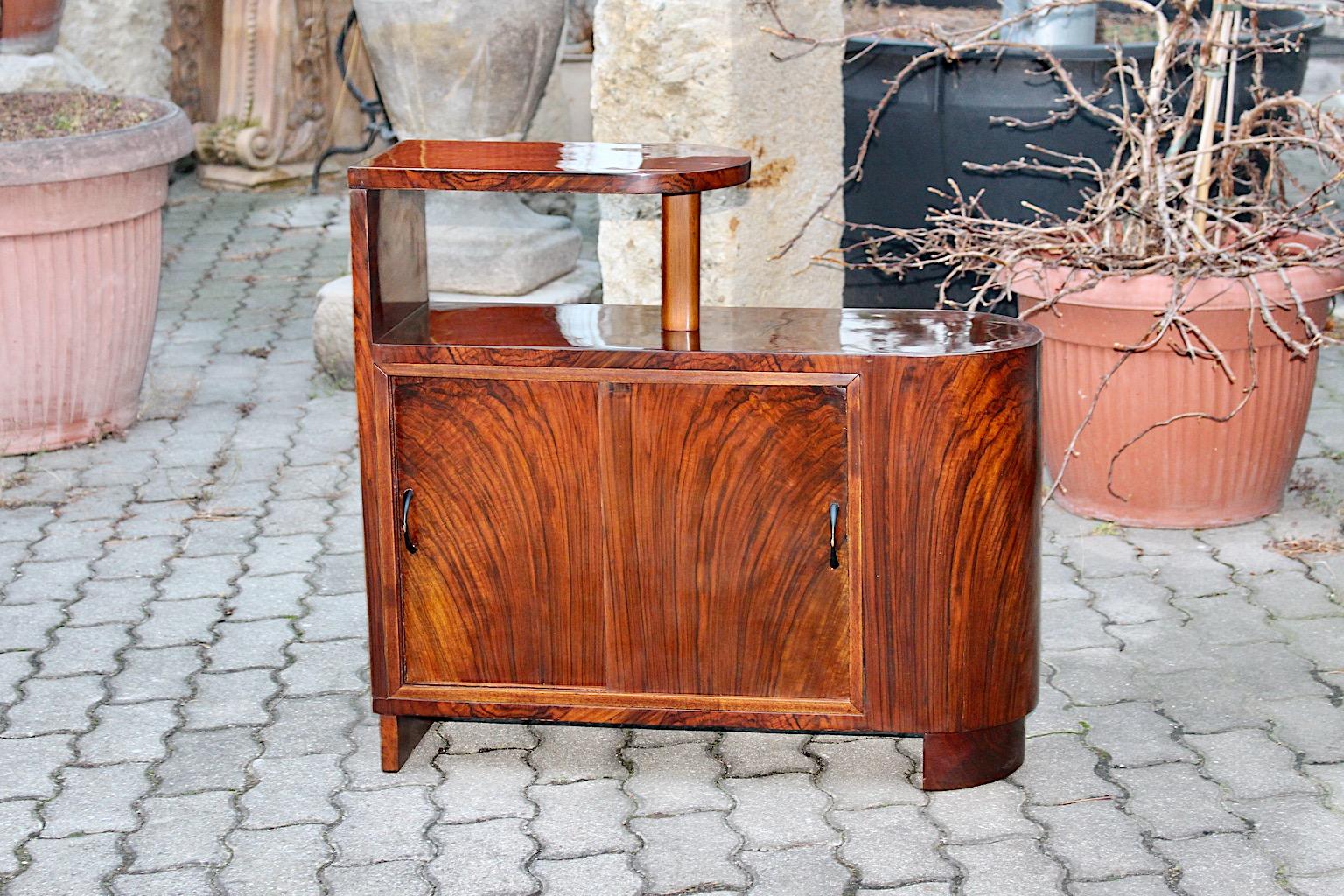 Art Deco Vintage Freestanding Walnut Chest Room Divider circa 1930 Austria For Sale 11