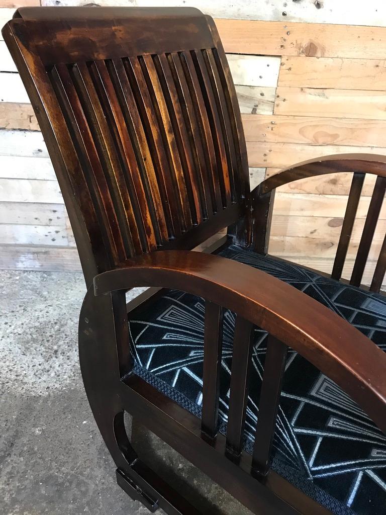 Art Deco Vintage French Wooden Armchair, 1930 In Good Condition For Sale In Markington, GB