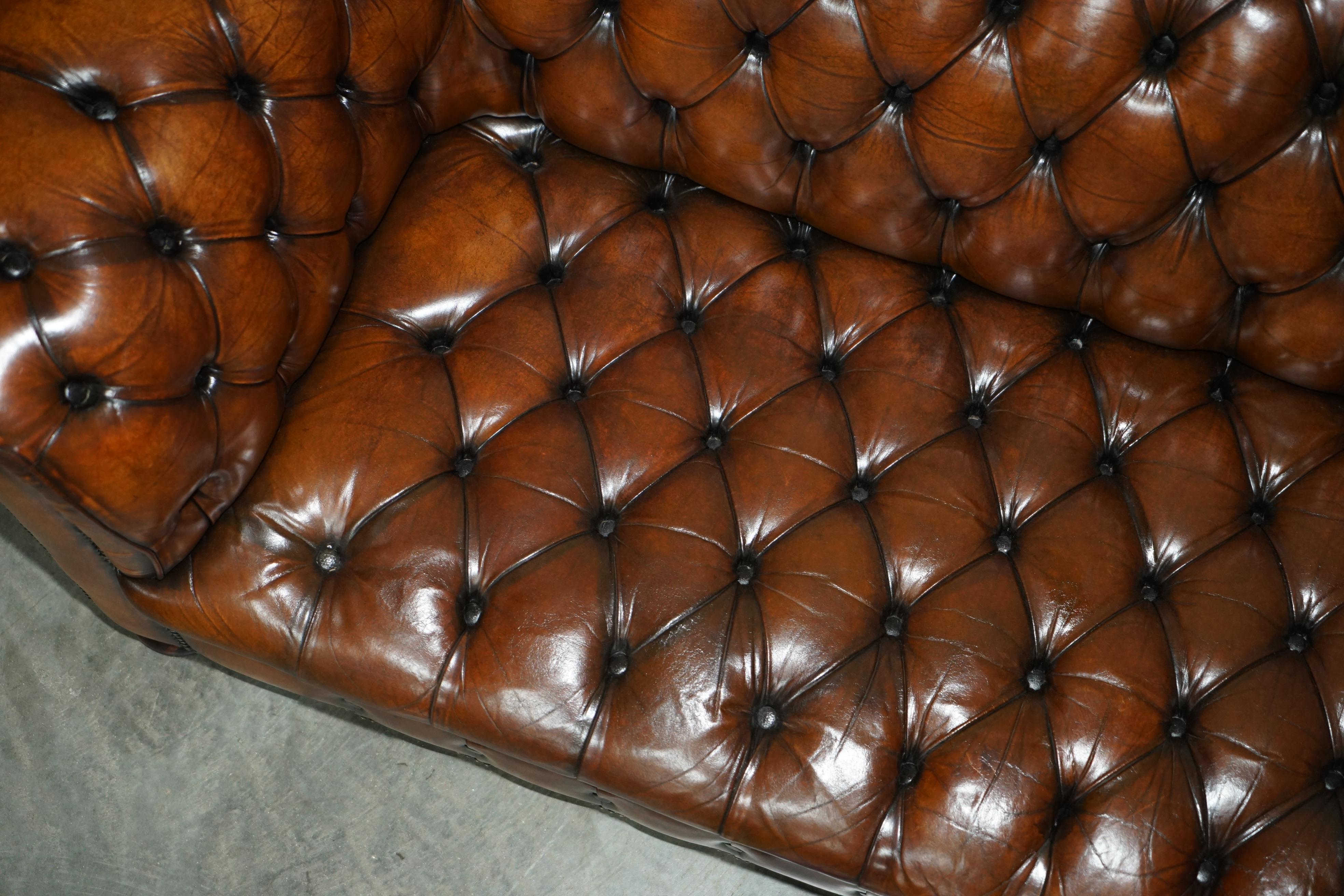 ART DECO ViNTAGE HAND DYED FULLY RESTORED WHISKY BROWN LEATHER ...