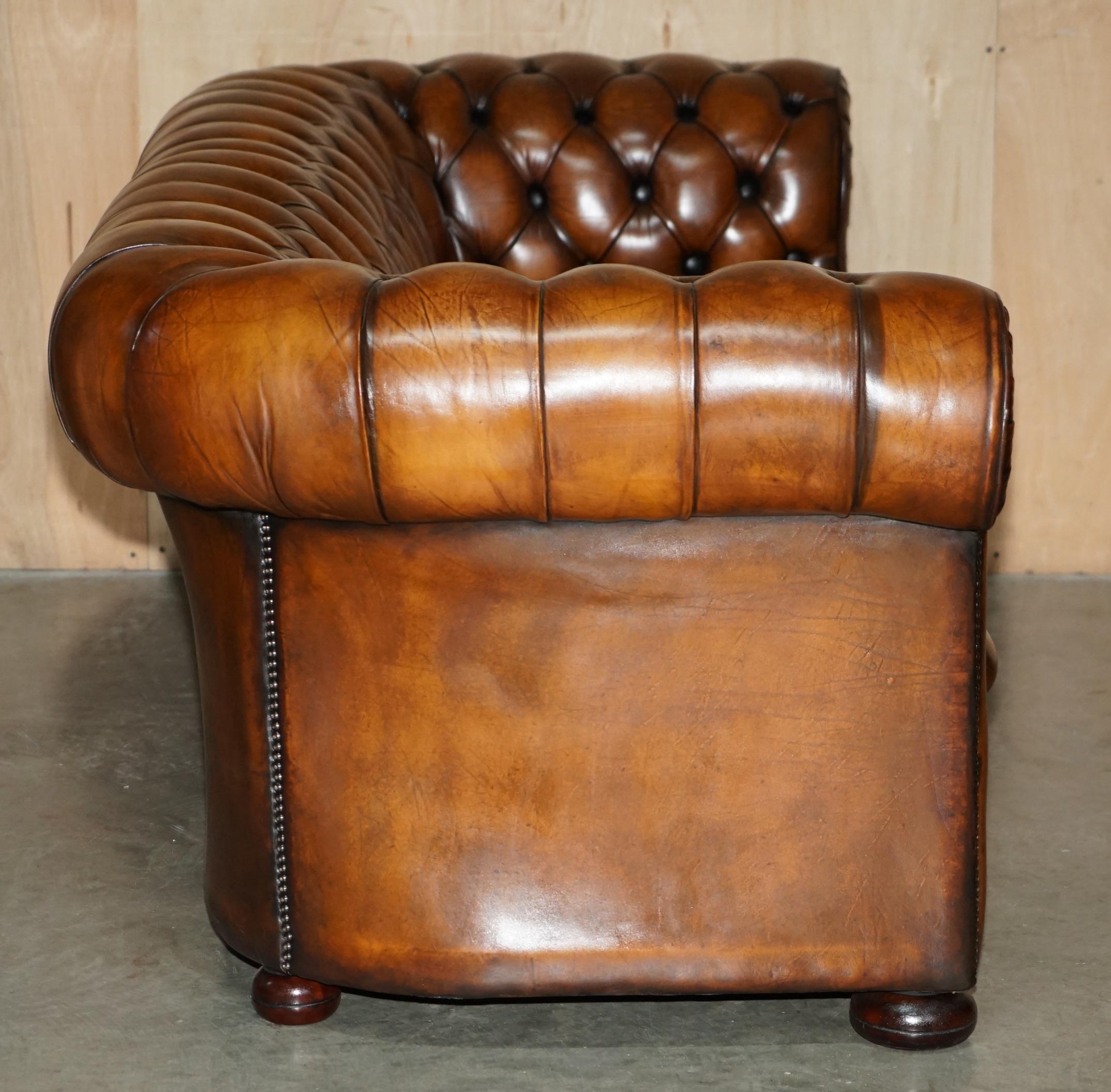 ART DECO ViNTAGE HAND DYED FULLY RESTORED WHISKY BROWN LEATHER ...