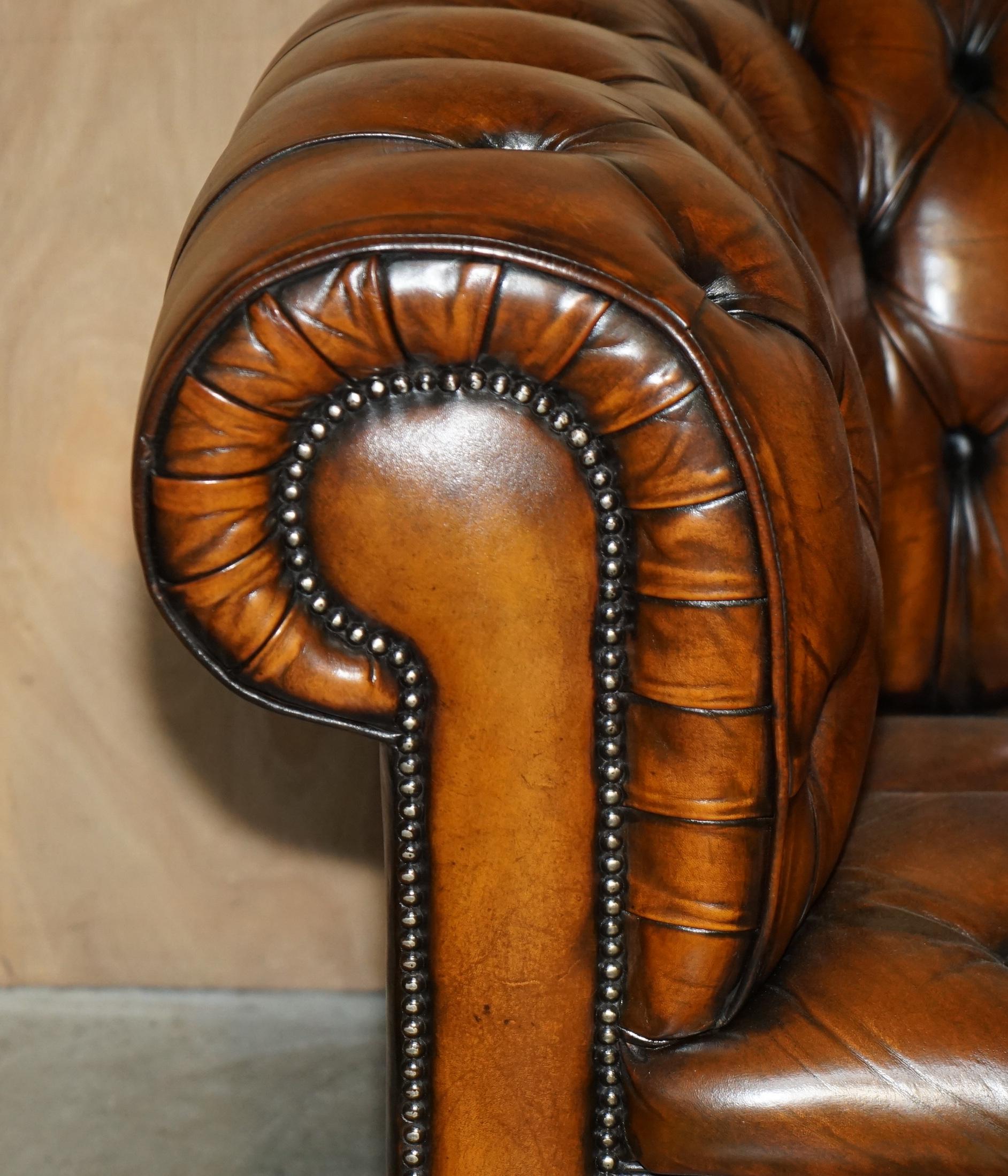ART DECO ViNTAGE HAND DYED FULLY RESTORED WHISKY BROWN LEATHER ...