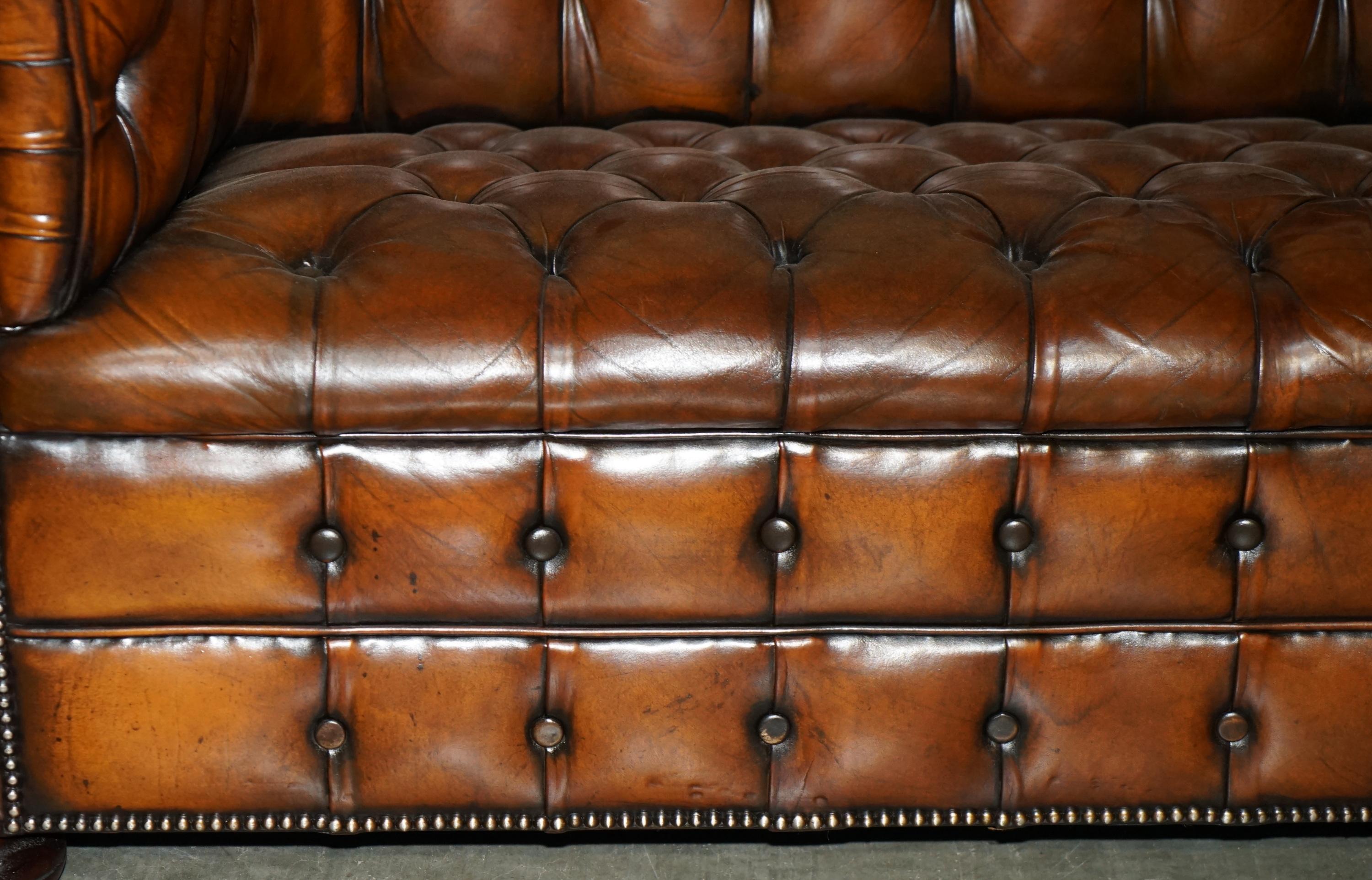 ART DECO ViNTAGE HAND DYED FULLY RESTORED WHISKY BROWN LEATHER ...