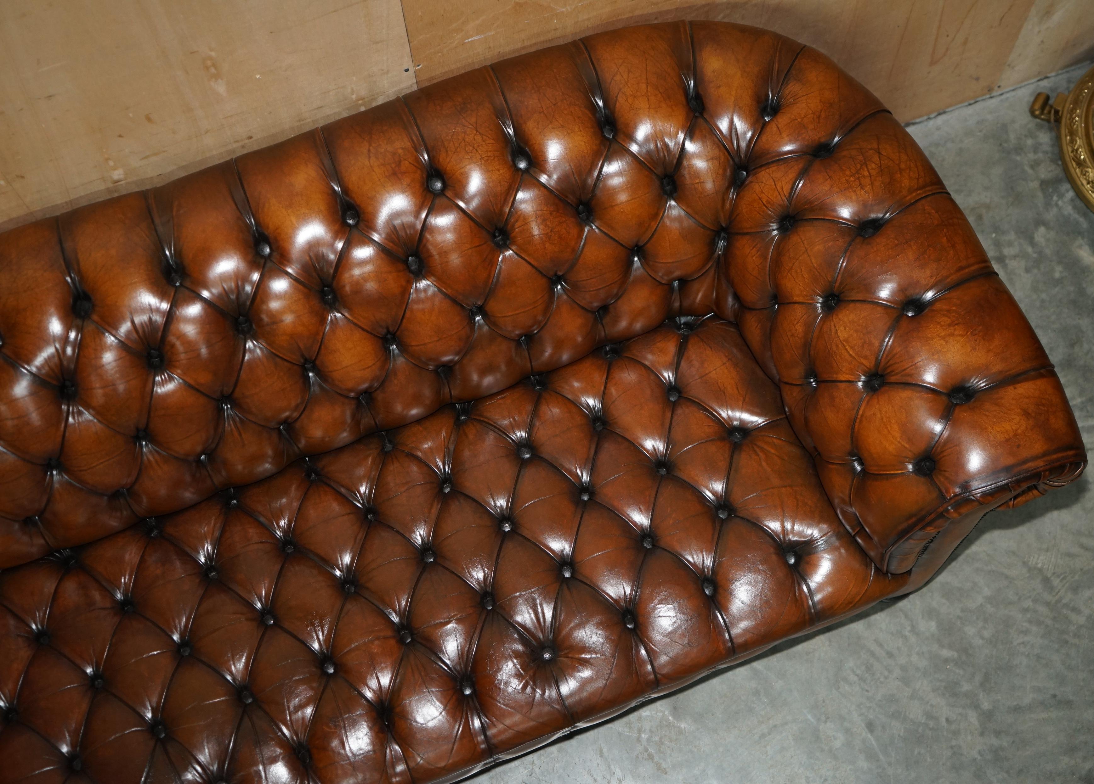 ART DECO ViNTAGE HAND DYED FULLY RESTORED WHISKY BROWN LEATHER ...