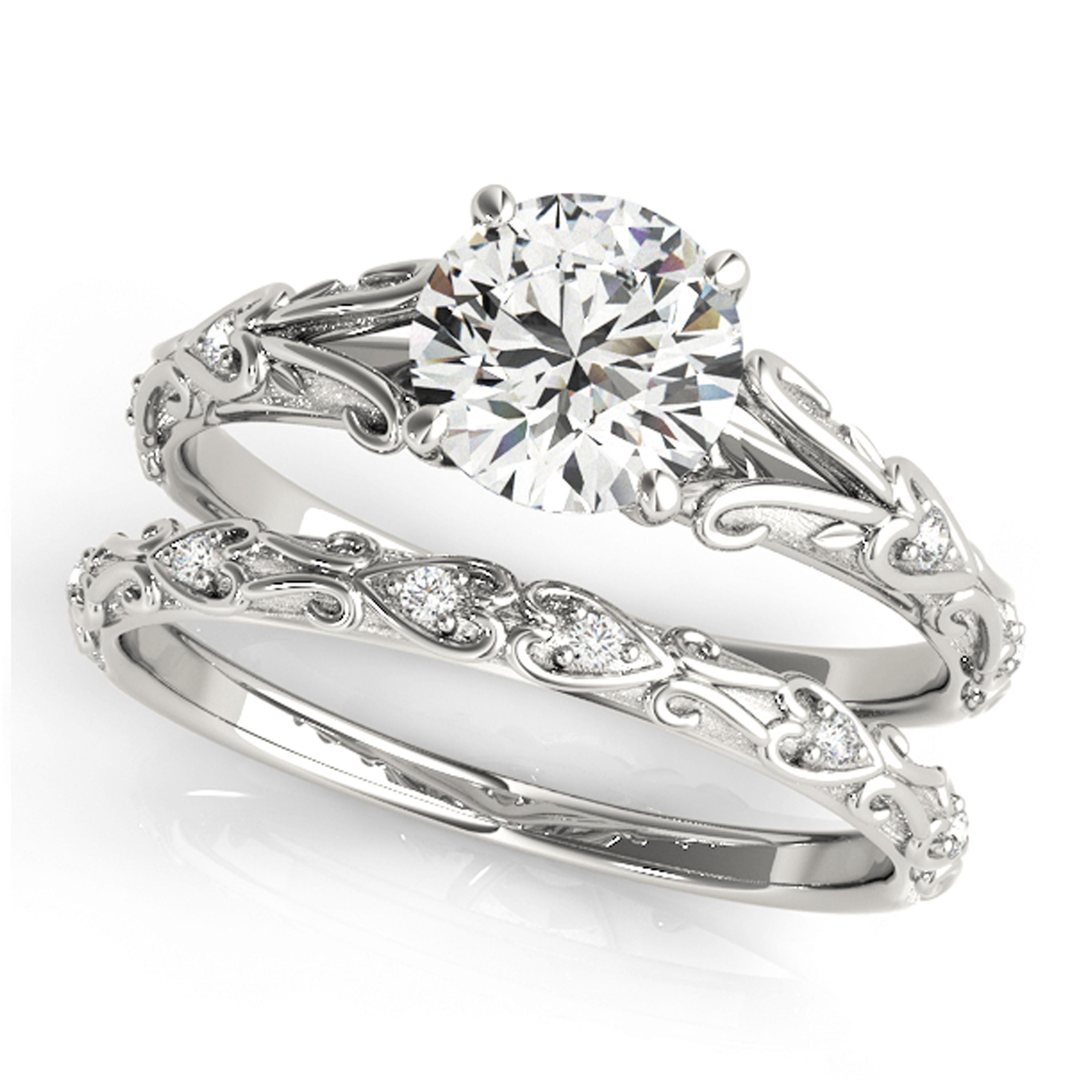 vintage style moissanite engagement rings