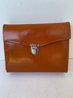 Art Deco Vintage Leather Travel Grooming Set with Toiletry Pieces