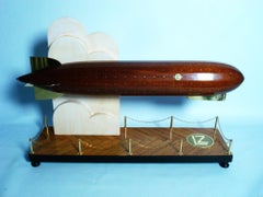 Art Deco / Vintage Luftschiffbau Zeppelin Plane Travel Agency Model circa 1920´s