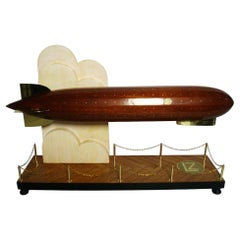 Art Deco / Vintage Luftschiffbau Zeppelin Plane Travel Agency Model circa 1920´s