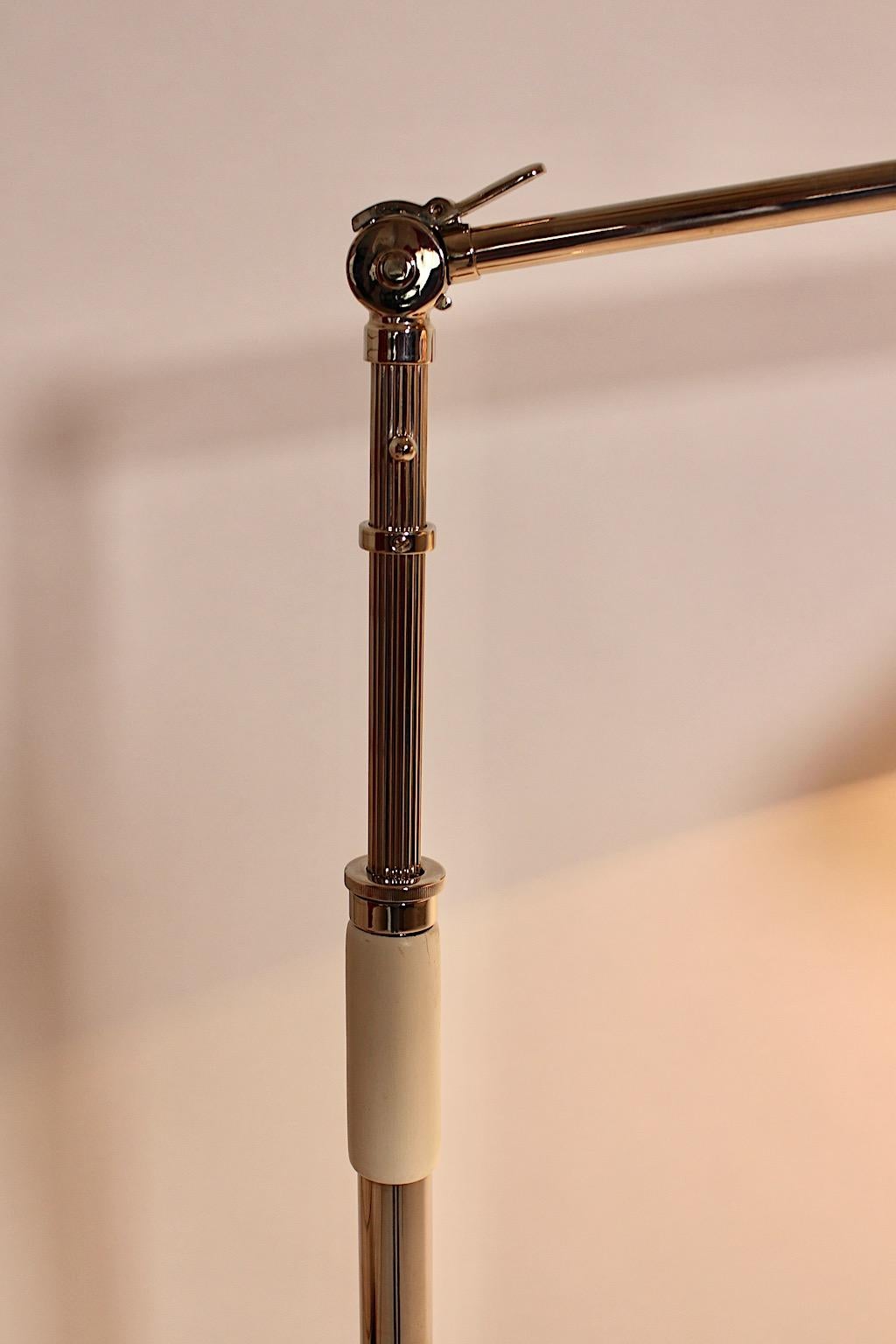 Lampada da terra Art Deco vintage in nichel Kaspar & Sic Josef Frank Tessuto Vienna, 1932 in vendita 8
