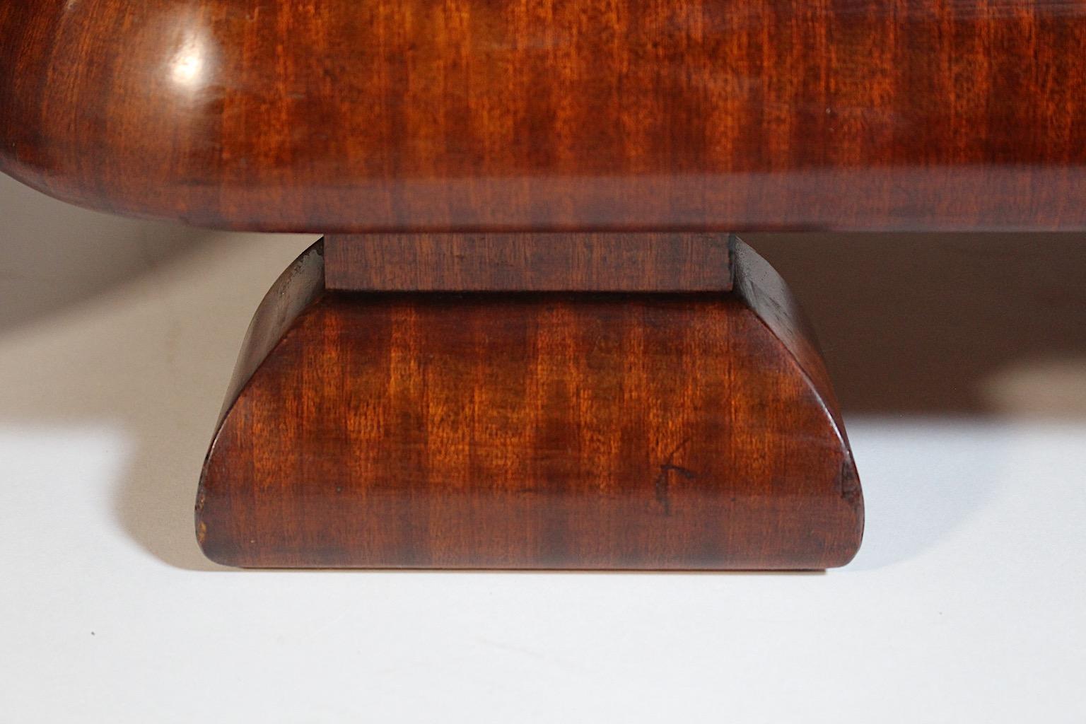 Art Deco Vintage Night Stands Pair Duo Walnut Bakelite Brass 1930s Austria For Sale 3