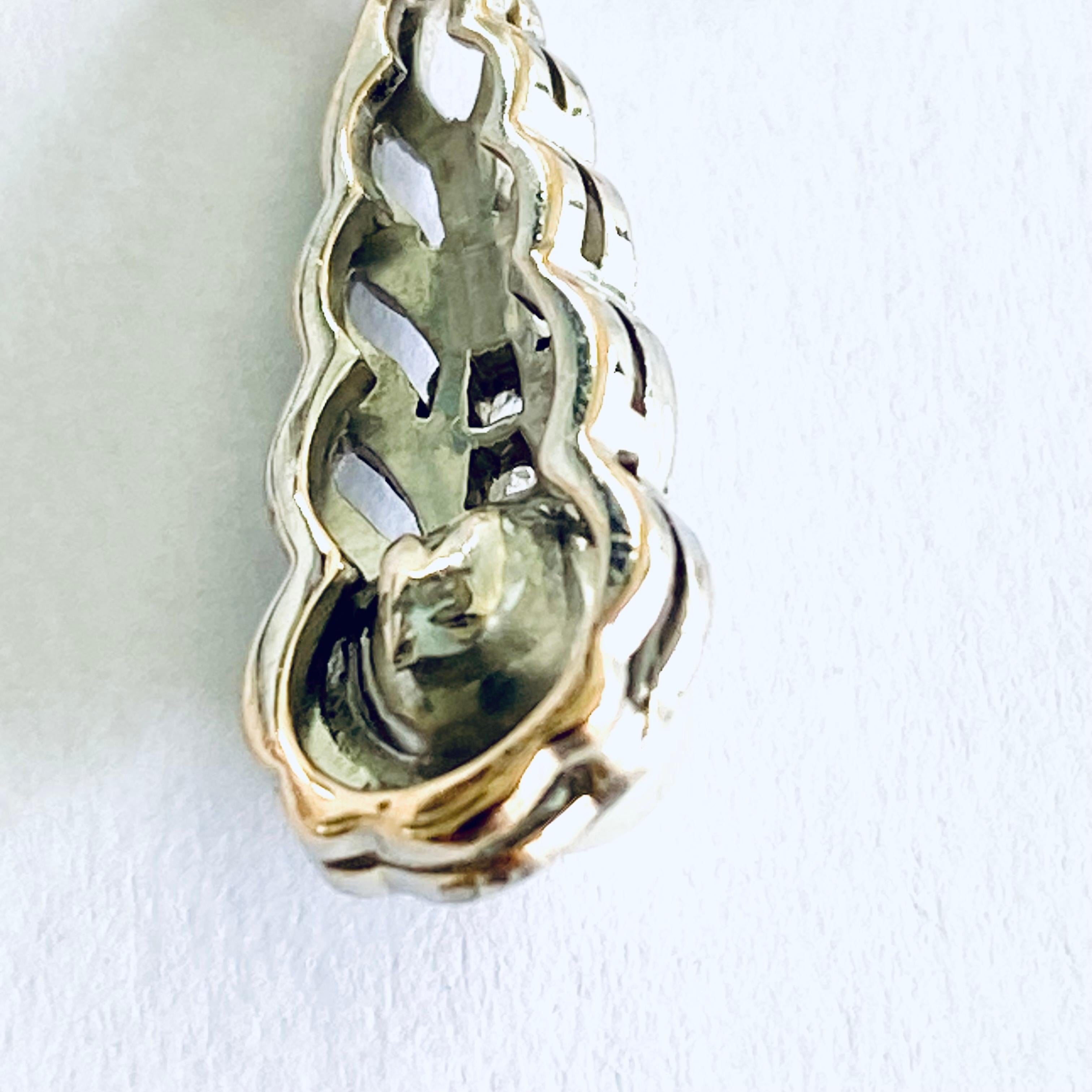 Art Deco Vintage Perlen- und Diamant-Ohrringe aus 0,60 Karat Weißgold 1,20 Zoll im Angebot 4