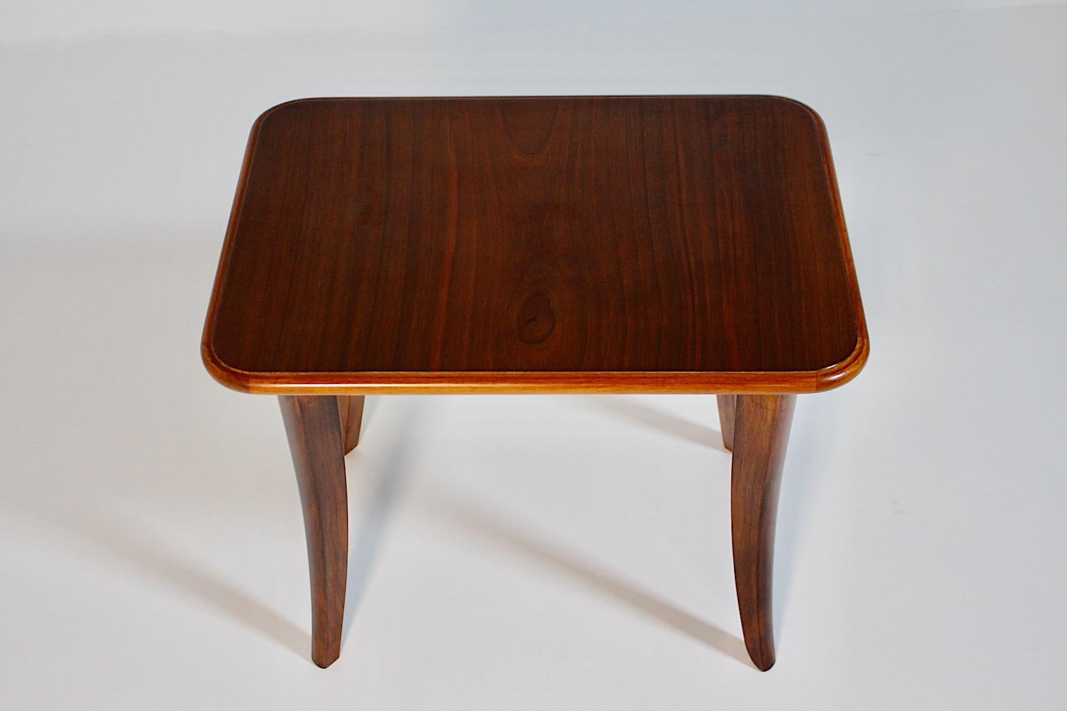 Mid-20th Century Art Deco Vintage Rectangular Side Table Coffee Table Circle Josef Frank 1930s