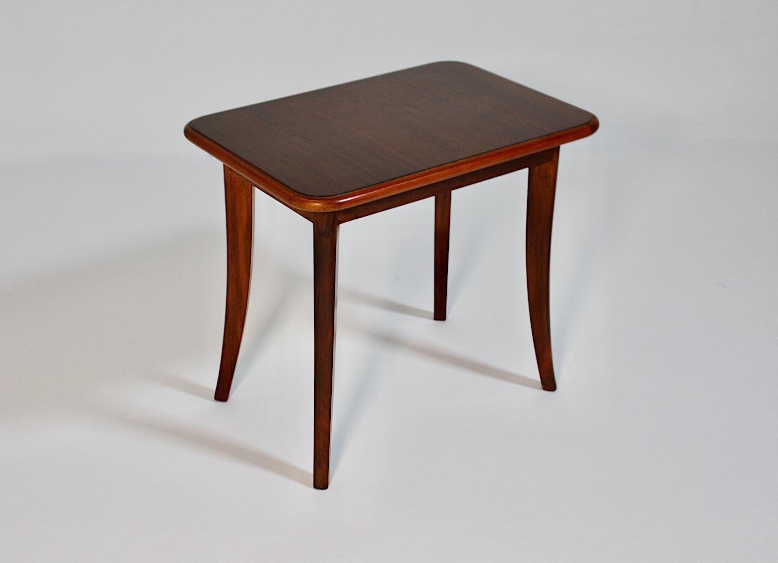 Art Deco Vintage Rectangular Side Table Coffee Table Circle Josef Frank 1930s 2
