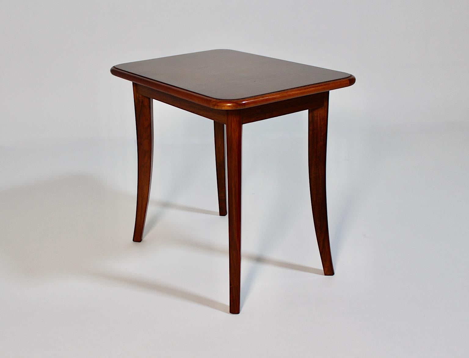 Art Deco Vintage Rectangular Side Table Coffee Table Circle Josef Frank 1930s 3