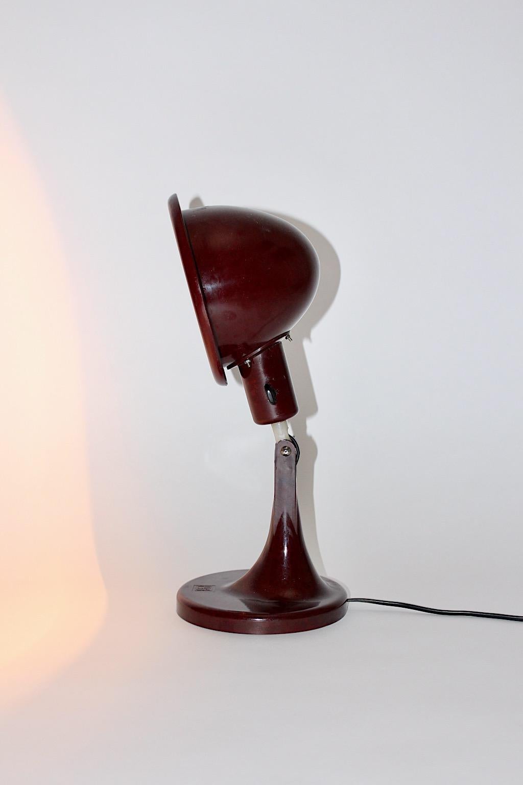 Art Deco Vintage Red Bakelite Desk Lamp Table Lamp 1920s Germany For Sale 7