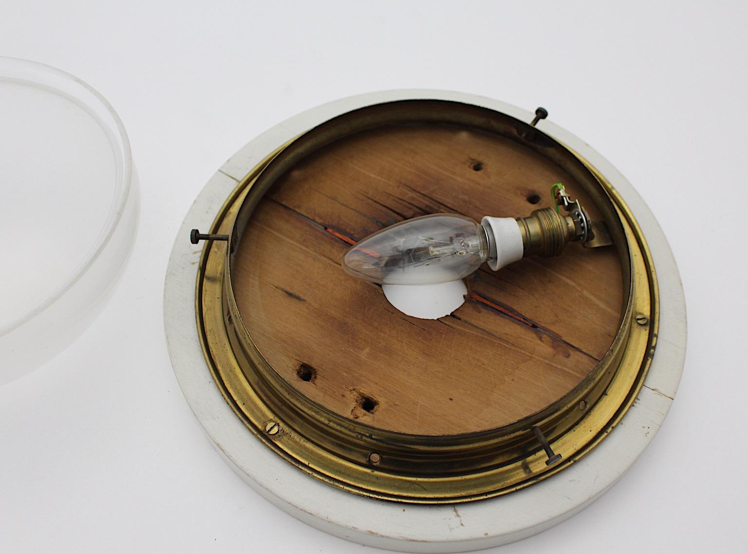 Verre encastré rond Art Déco Autriche des années 1920 en vente 1