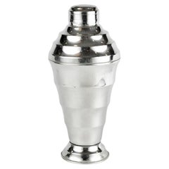 Art Deco Vintage Silver Plated Stepped Cocktail Shaker France