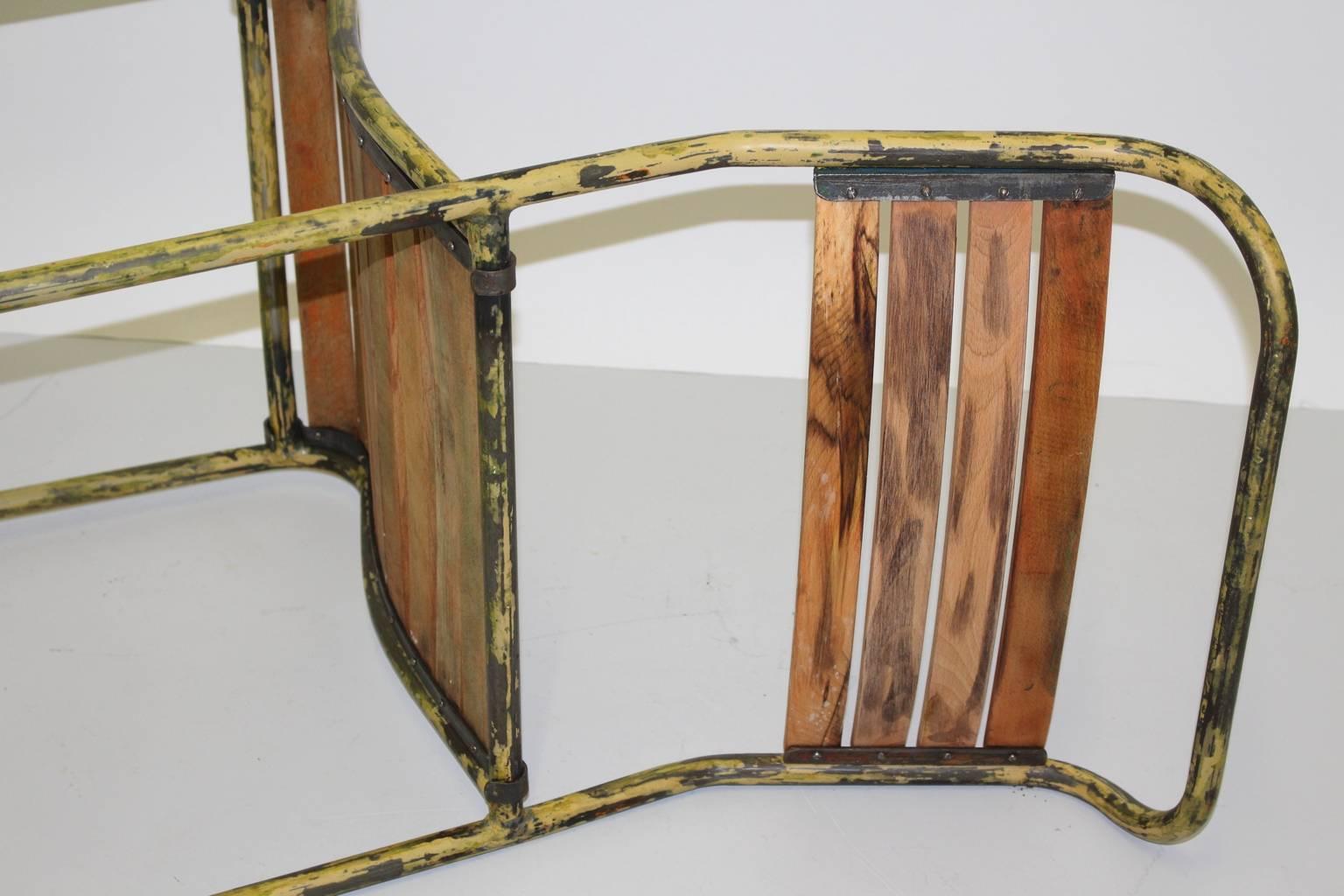 Hêtre Chaises en acier Art Déco Vintage RP6 de Bruno Pollak 1931-1932 PEL Ltd, Angleterre en vente