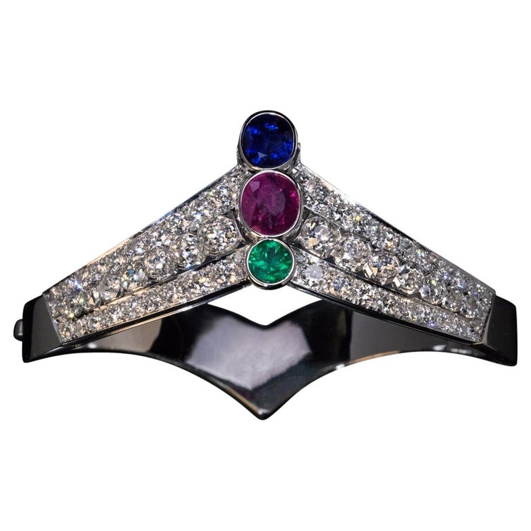 Antique Emerald Bracelets - 1,260 For Sale at 1stDibs | emerald tennis  bracelet, vintage emerald bracelet, emerald and diamond bracelet