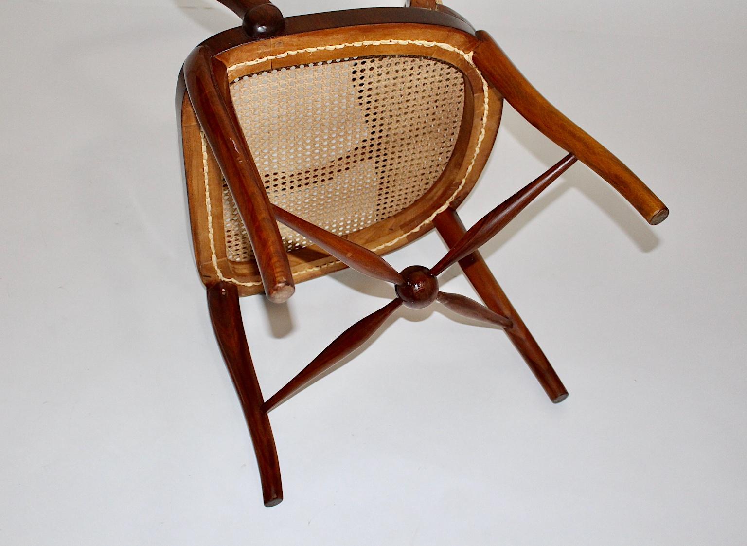 Vintage Art Deco Sessel Cercle aus Nussbaumholz Josef Frank Walter Sobotka Wien 1930 im Angebot 5